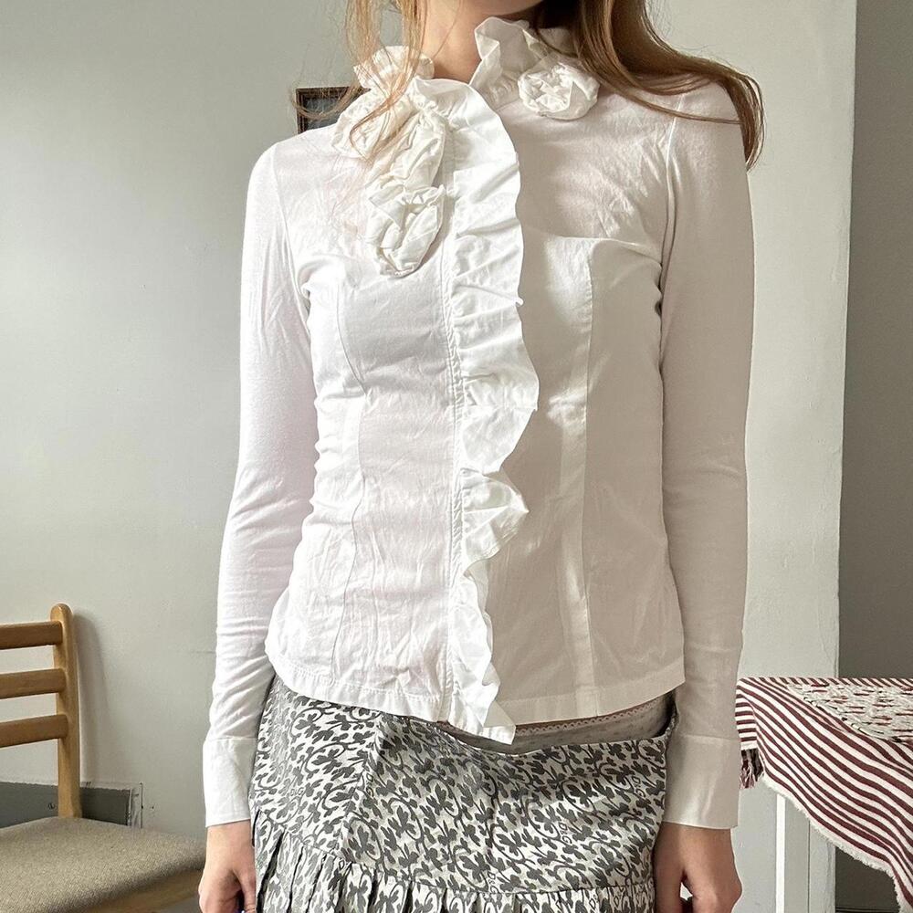 Italian Brand Ruffled Shirt - Picture 3 of 4